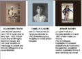 Cartes de présentation de femmes ayant marqué leur époque pour l'atelier "Paroles et images de femmes de Brest à Kiel"