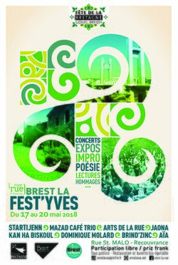 Affiche "Brest La Fest'Yves 2018" - Graphiste Renaud Lozachmeur
